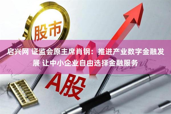 启兴网 证监会原主席肖钢：推进产业数字金融发展 让中小企业自由选择金融服务