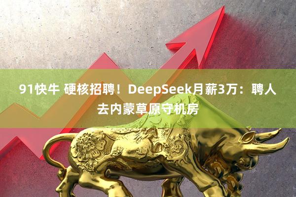 91快牛 硬核招聘!DeepSeek月薪3万:聘人去内蒙草原守机房